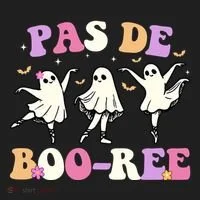 Pas De BooréE Ghost Ballet Dancer Halloween Women's Sweatshirt thumb 2