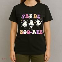Pas De BooréE Ghost Ballet Dancer Halloween T-Shirt thumb 4