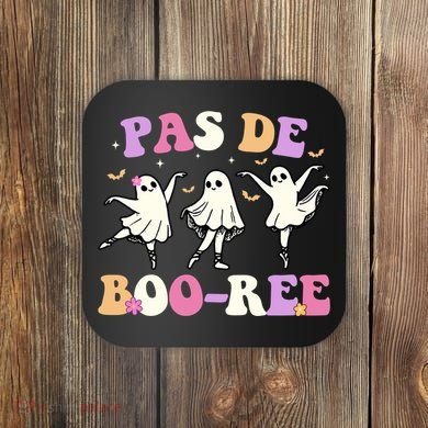 Pas De BooréE Ghost Ballet Dancer Halloween Coaster
