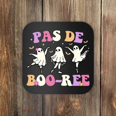 Pas De BooréE Ghost Ballet Dancer Halloween Coaster