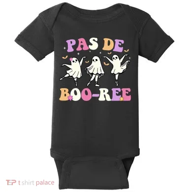 Pas De BooréE Ghost Ballet Dancer Halloween Baby Bodysuit