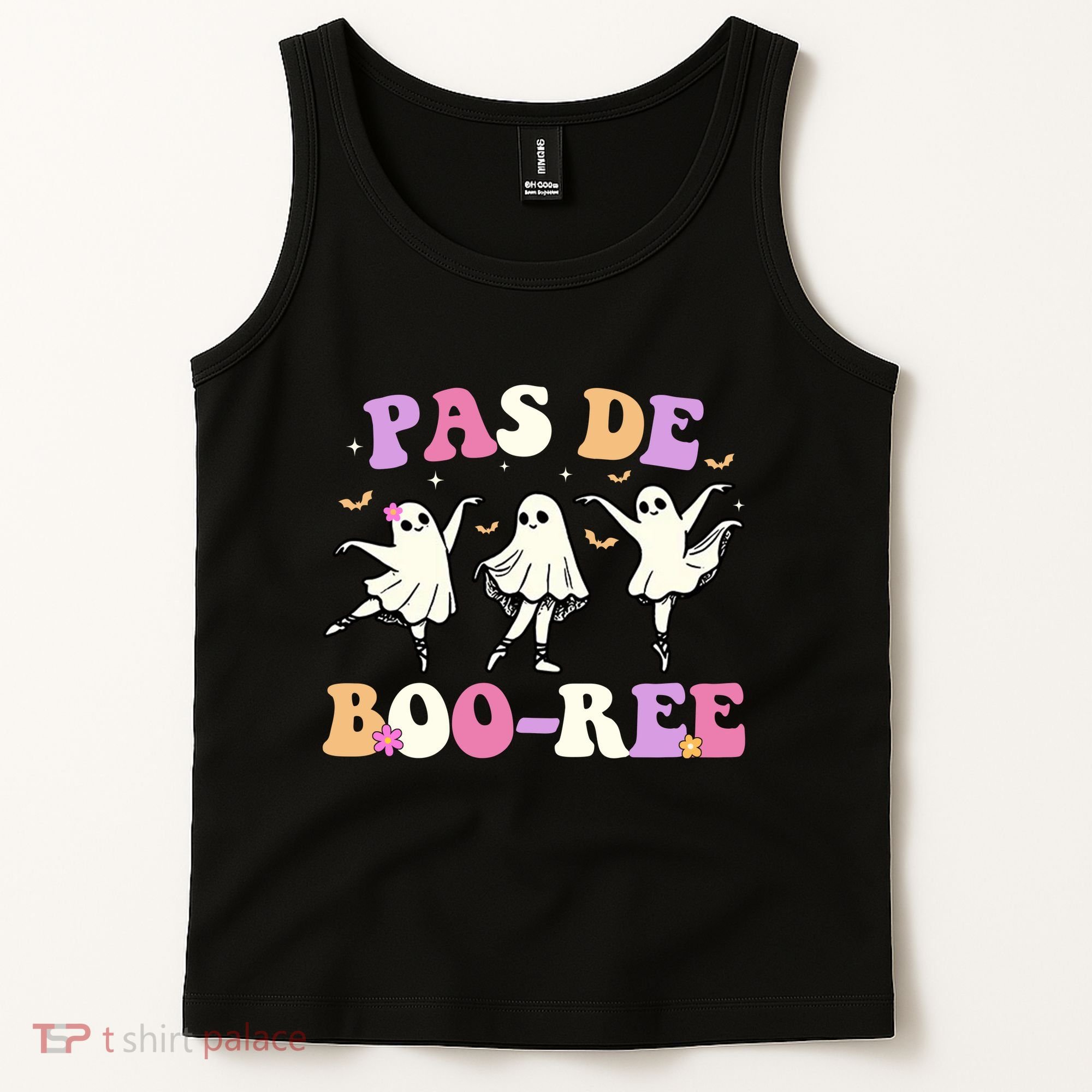 Pas De BooréE Ghost Ballet Dancer Halloween Tank Top