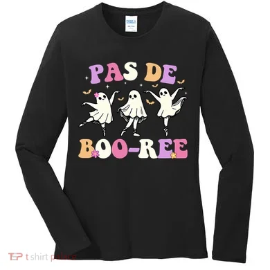 Pas De BooréE Ghost Ballet Dancer Halloween Women's Long Sleeve Shirt