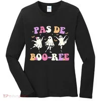 Pas De BooréE Ghost Ballet Dancer Halloween Women's Long Sleeve Shirt thumb 0