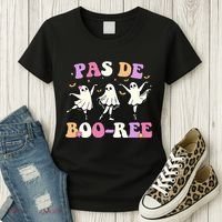 Pas De BooréE Ghost Ballet Dancer Halloween Women's T-Shirt thumb 3