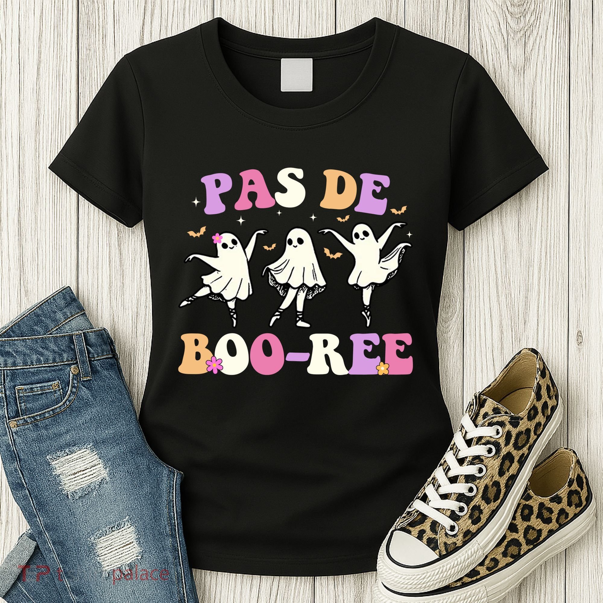 Pas De BooréE Ghost Ballet Dancer Halloween Women's T-Shirt