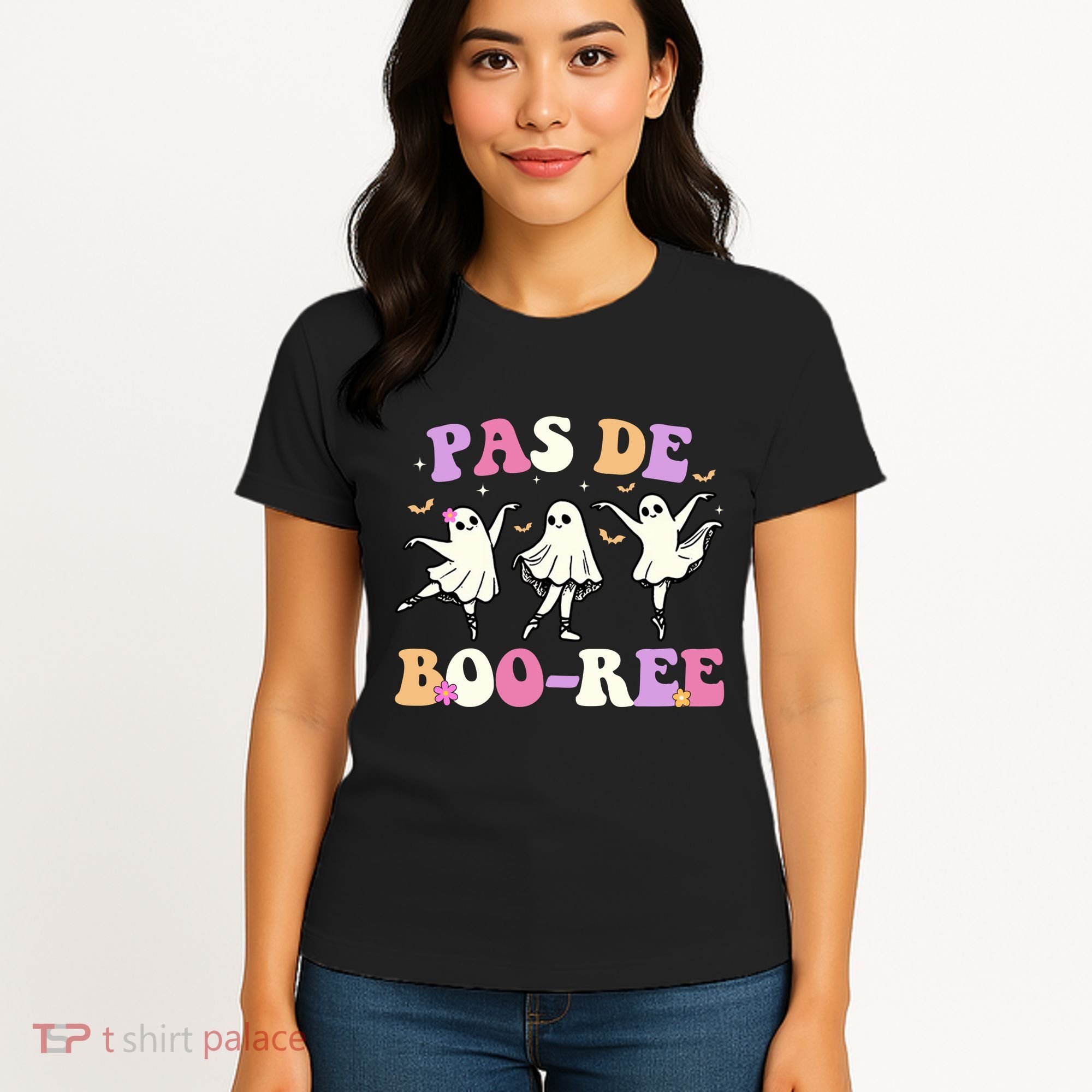 Pas De BooréE Ghost Ballet Dancer Halloween Women's T-Shirt
