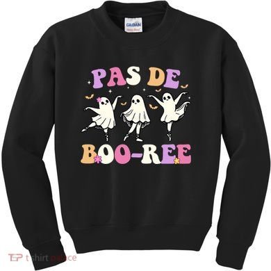 Pas De BooréE Ghost Ballet Dancer Halloween Kids Sweatshirt
