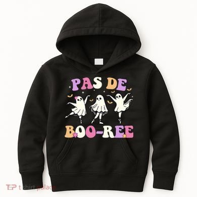 Pas De BooréE Ghost Ballet Dancer Halloween Kids Hoodie