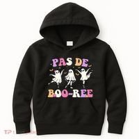 Pas De BooréE Ghost Ballet Dancer Halloween Kids Hoodie thumb 0