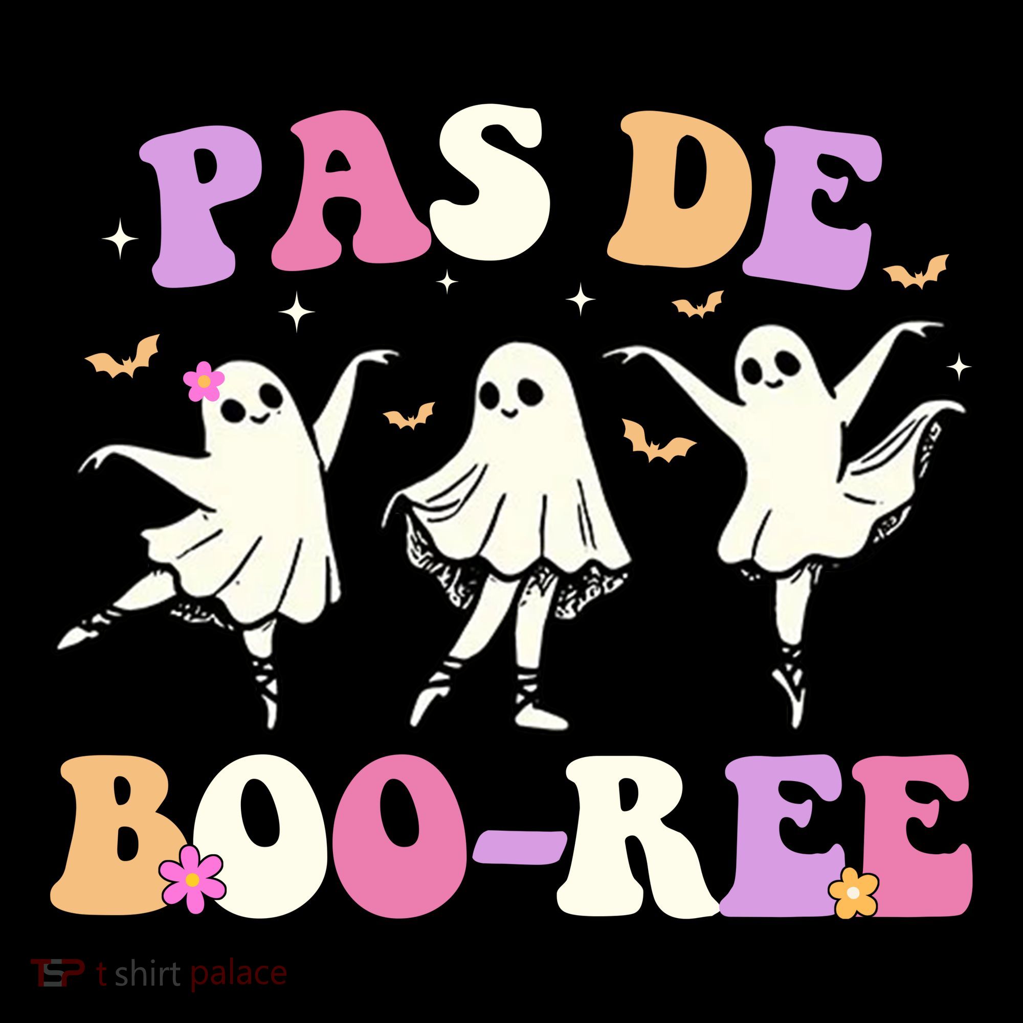 Pas De BooréE Ghost Ballet Dancer Halloween Kids T-Shirt