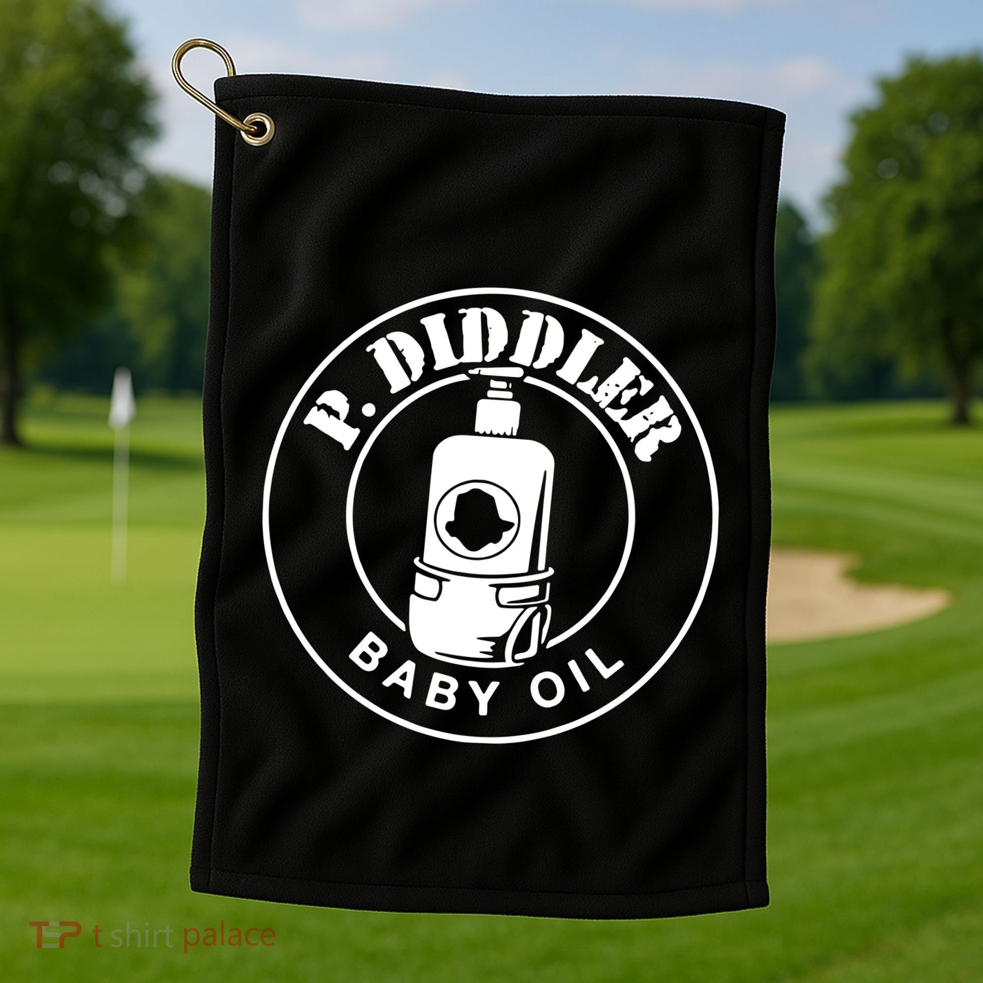 P Diddler Baby Oil Golf Towel