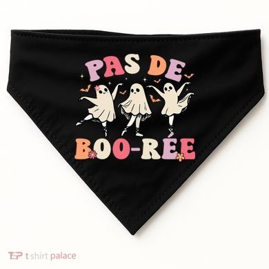Pas De Boo RéE Ghost Ballet Dancer Halloween Dance Teacher USA-Made Doggie Bandana