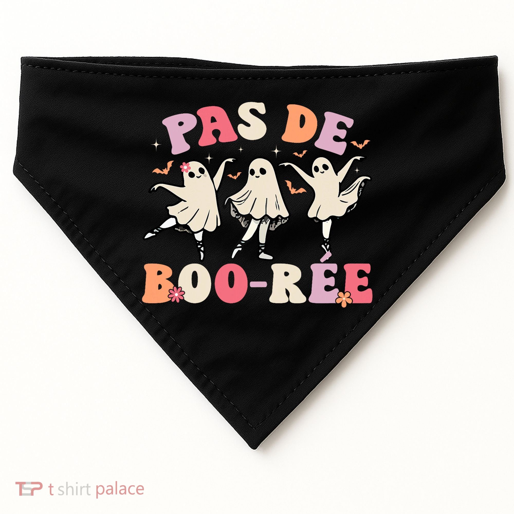 Pas De Boo RéE Ghost Ballet Dancer Halloween Dance Teacher USA-Made Doggie Bandana
