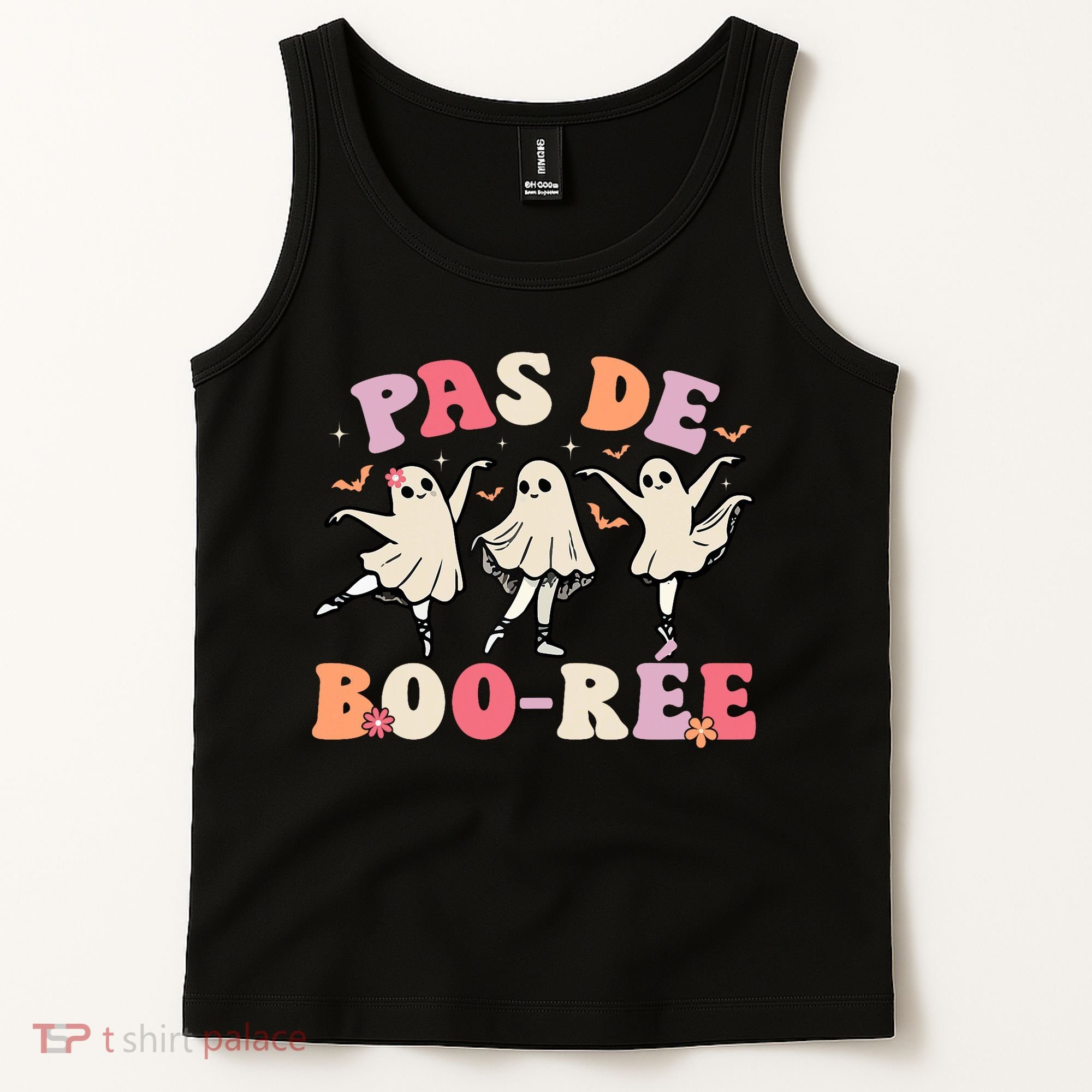 Pas De Boo RéE Ghost Ballet Dancer Halloween Dance Teacher Tank Top