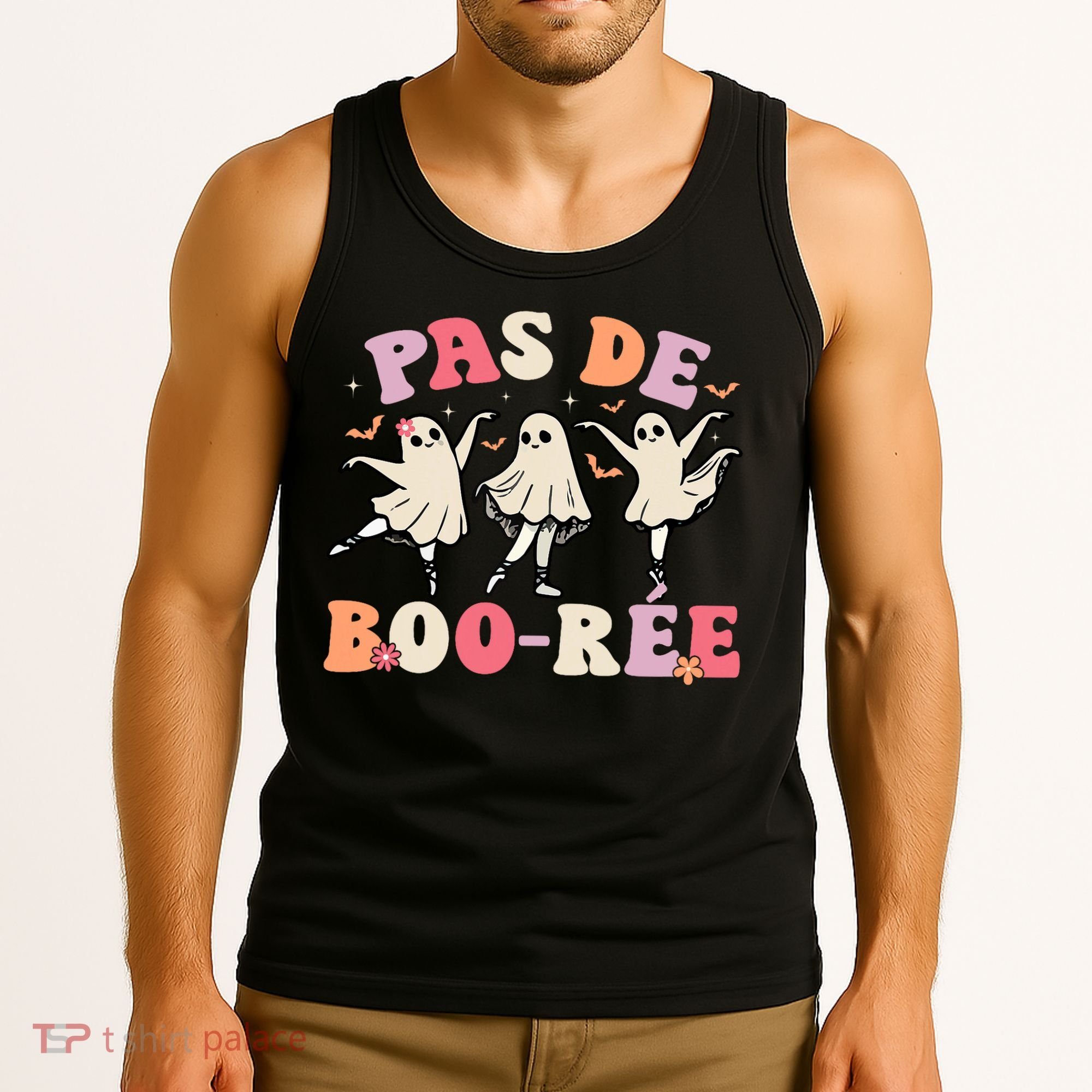 Pas De Boo RéE Ghost Ballet Dancer Halloween Dance Teacher Tank Top