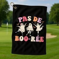 Pas De Boo RéE Ghost Ballet Dancer Halloween Dance Teacher Golf Towel thumb 1