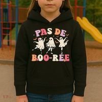 Pas De Boo RéE Ghost Ballet Dancer Halloween Dance Teacher Kids Hoodie thumb 3