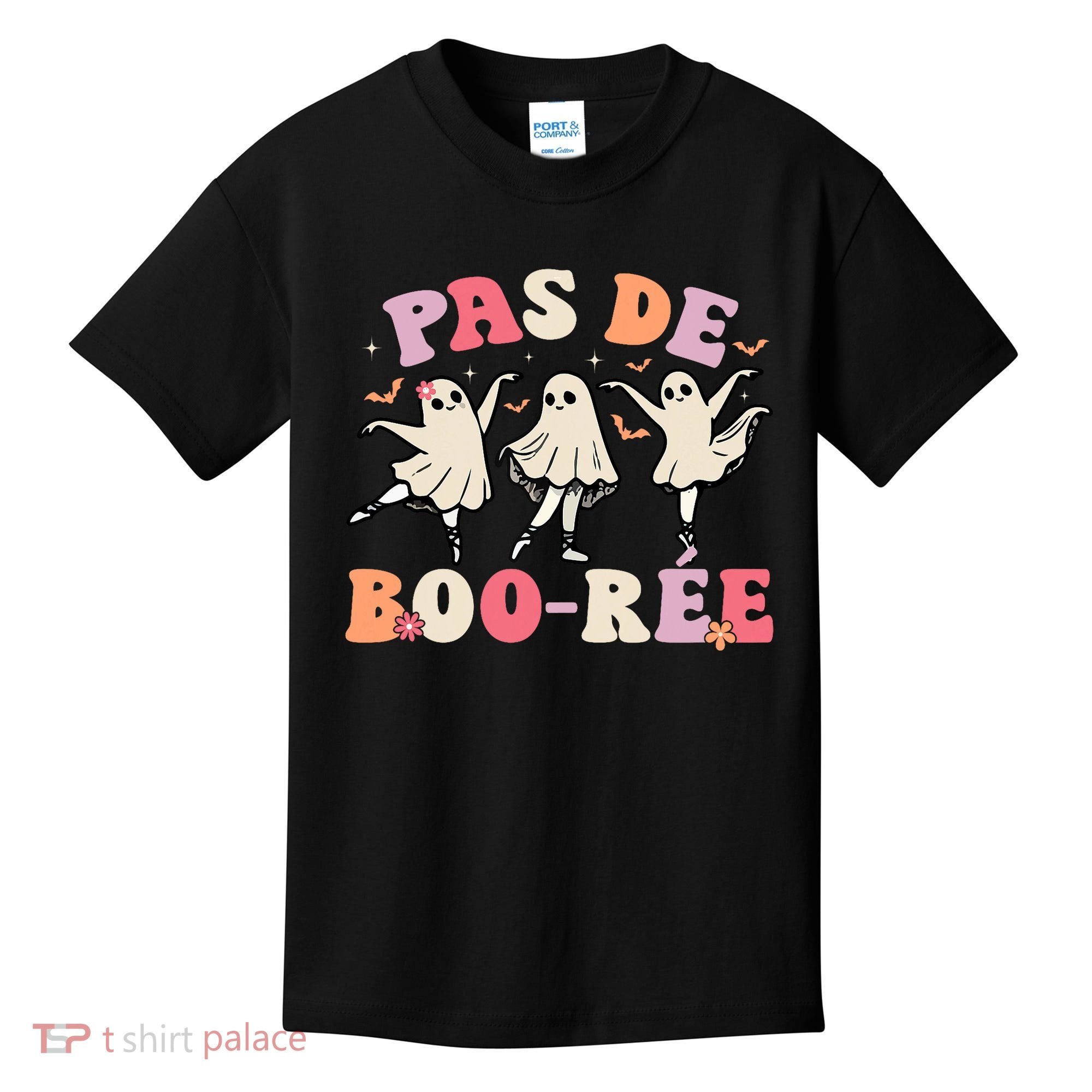 Pas De Boo RéE Ghost Ballet Dancer Halloween Dance Teacher Kids T-Shirt