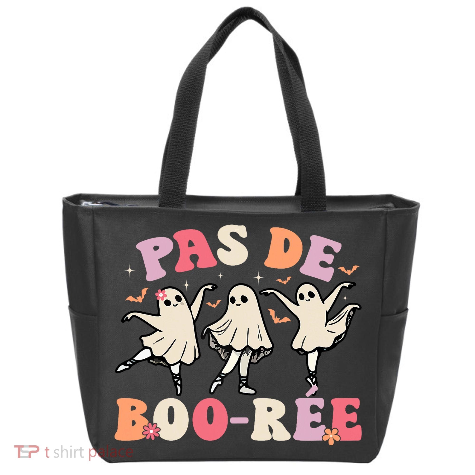 Pas De Boo RéE Ghost Ballet Dancer Halloween Dance Teacher Tote Bag
