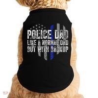 Police Dad Blue Line Flag Doggie Tank thumb 0