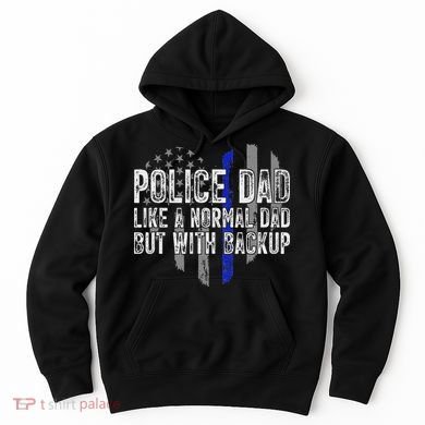 Police Dad Blue Line Flag Hoodie