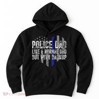 Police Dad Blue Line Flag Hoodie thumb 0