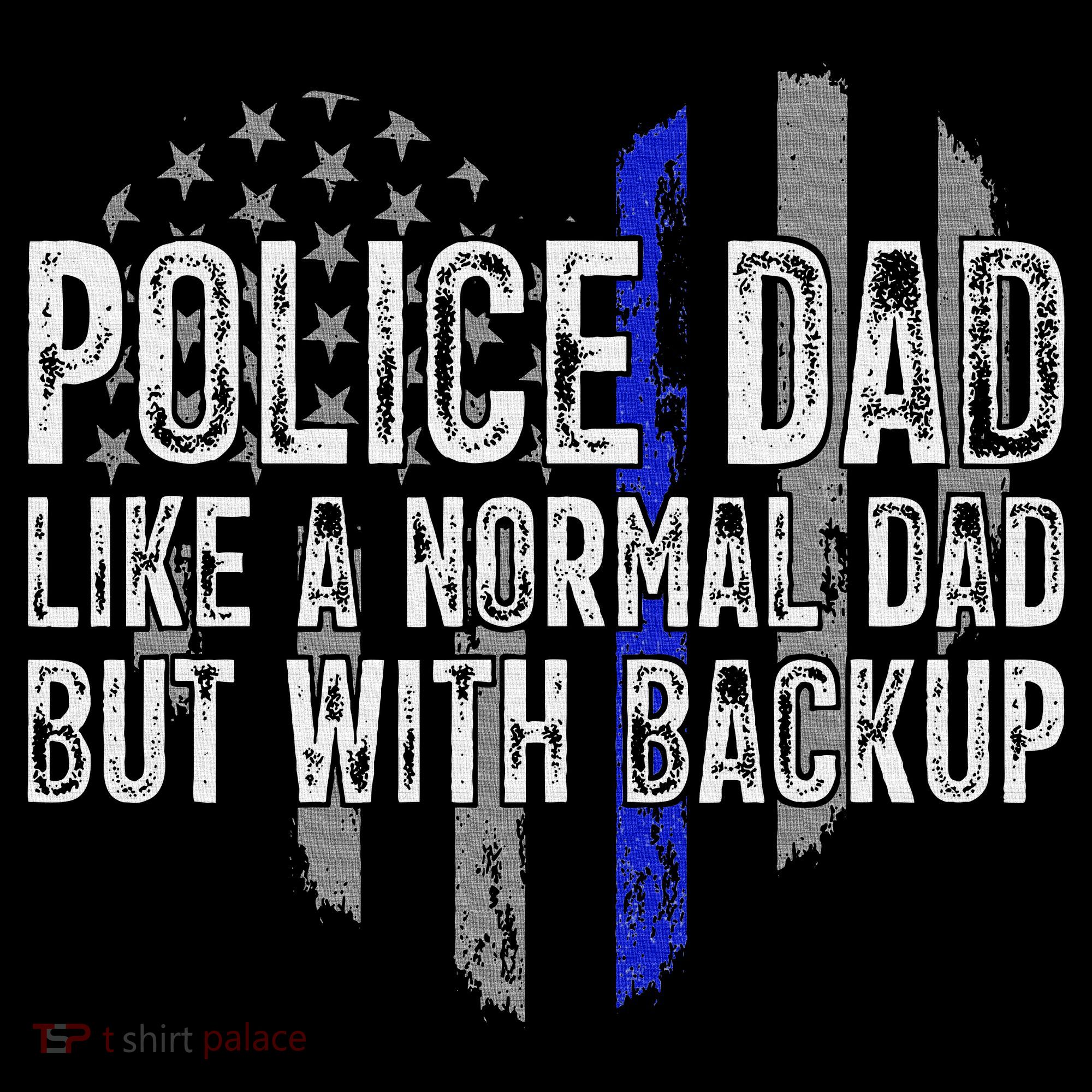 Police Dad Blue Line Flag Hoodie