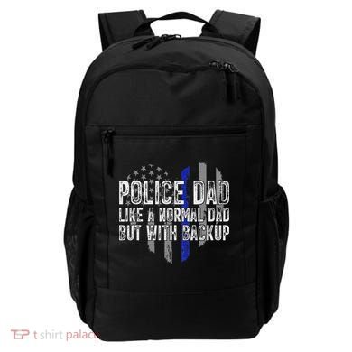 Police Dad Blue Line Flag Backpack