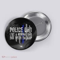 Police Dad Blue Line Flag Button thumb 0