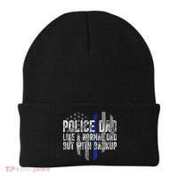 Police Dad Blue Line Flag Beanie thumb 0