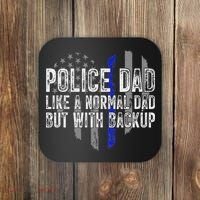 Police Dad Blue Line Flag Coaster thumb 0