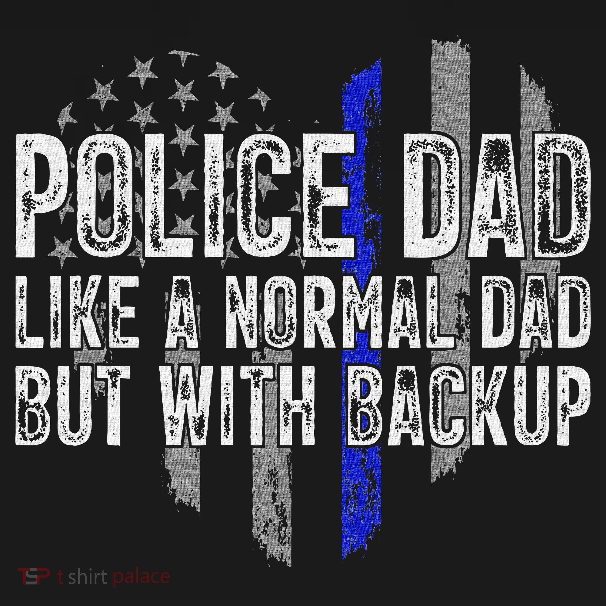Police Dad Blue Line Flag Pajama Set