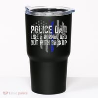 Police Dad Blue Line Flag Tumbler thumb 0