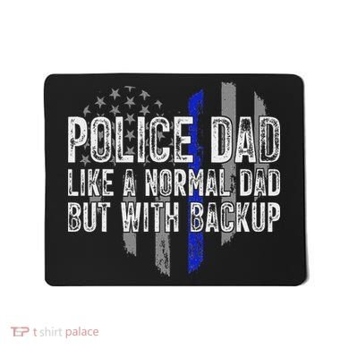 Police Dad Blue Line Flag Mousepad