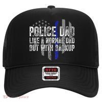 Police Dad Blue Line Flag Hat thumb 0