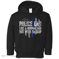 Police Dad Blue Line Flag Toddler Hoodie thumb 0