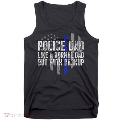 Police Dad Blue Line Flag Tank Top