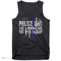 Police Dad Blue Line Flag Tank Top thumb 0