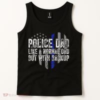 Police Dad Blue Line Flag Tank Top thumb 2
