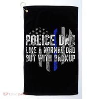 Police Dad Blue Line Flag Golf Towel thumb 0