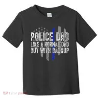 Police Dad Blue Line Flag Toddler T-Shirt thumb 0