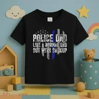 Police Dad Blue Line Flag Toddler T-Shirt thumb 3