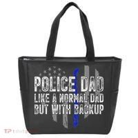 Police Dad Blue Line Flag Tote Bag thumb 0