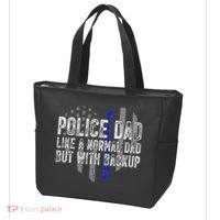 Police Dad Blue Line Flag Tote Bag thumb 3