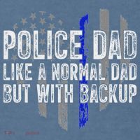 Police Dad Blue Line Flag Comfort Colors Garment-Dyed Hooded Sweatshirt thumb 2