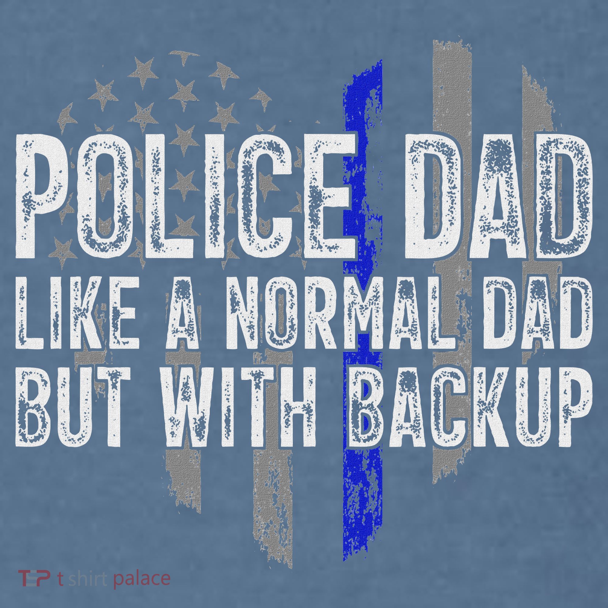 Police Dad Blue Line Flag Comfort Colors Garment-Dyed Hooded Sweatshirt