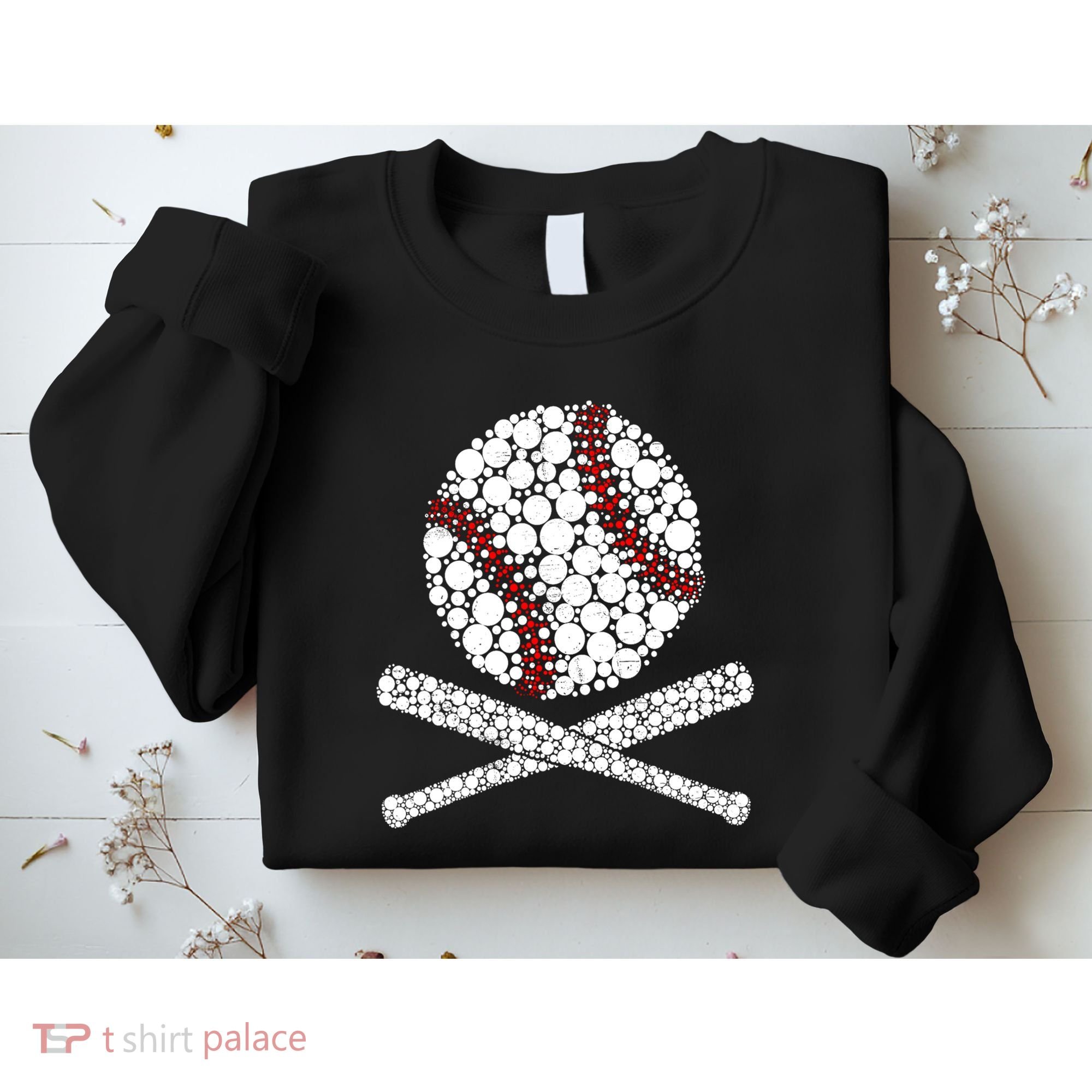 Polka Dot Baseball Player Dot Day Funny Baseball Gift Sweatshirt