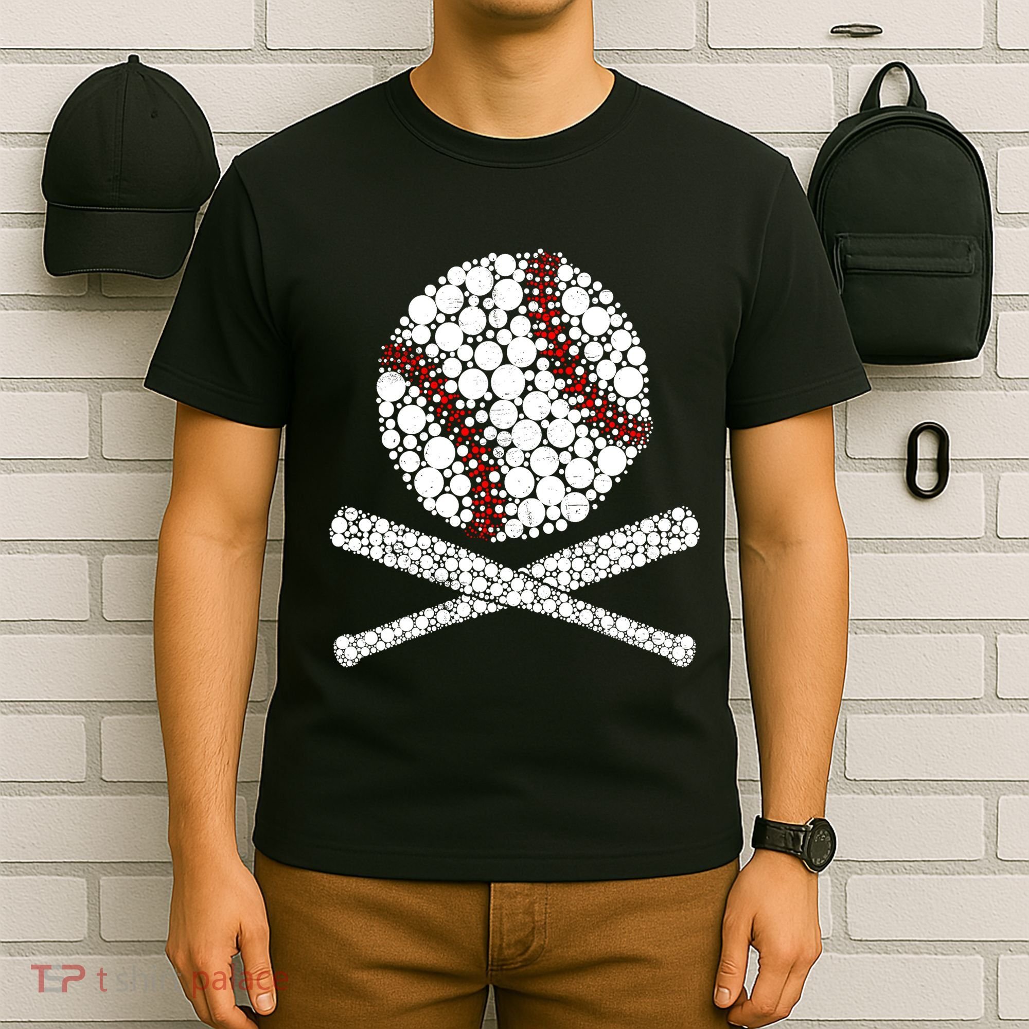 Polka Dot Baseball Player Dot Day Funny Baseball Gift T-Shirt