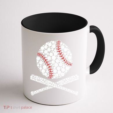 Polka Dot Baseball Player Dot Day Funny Baseball Gift Coffee Mug back